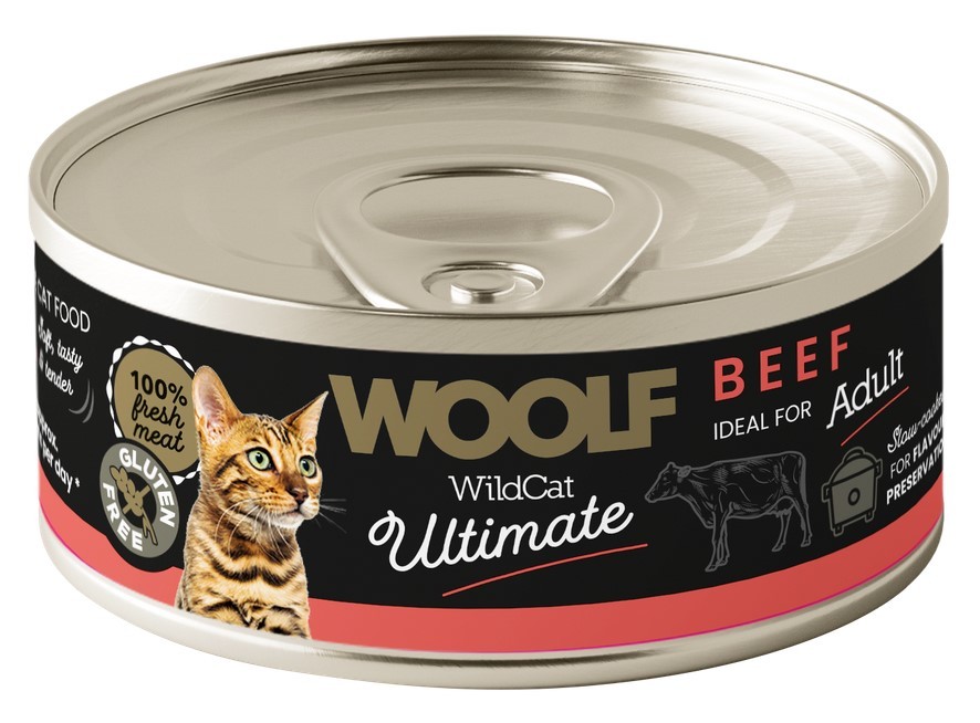 10X Woolf Ultimate Cat Adult Hovězí 85g