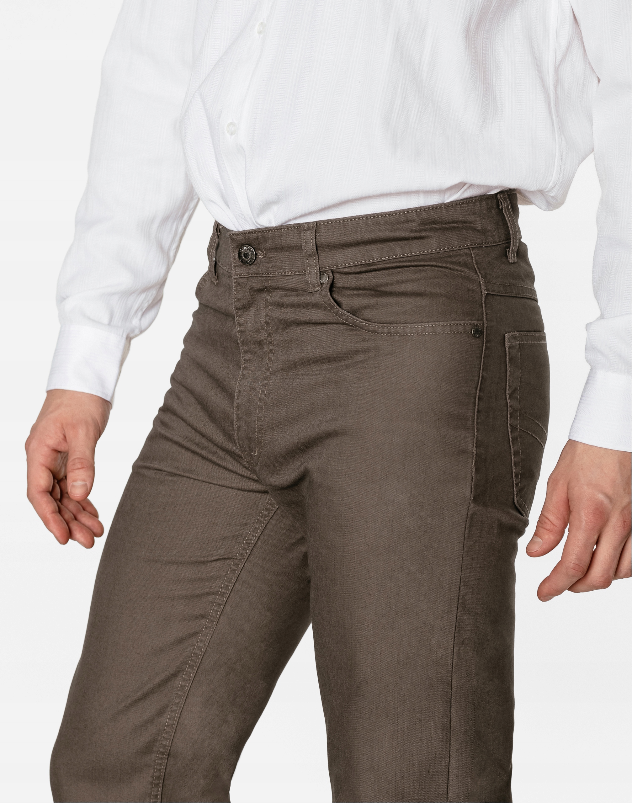 Eleganckie Spodnie Męskie Bawełniane Jeans Dżins z Prostą Nogawką 21759 W34 Fason proste