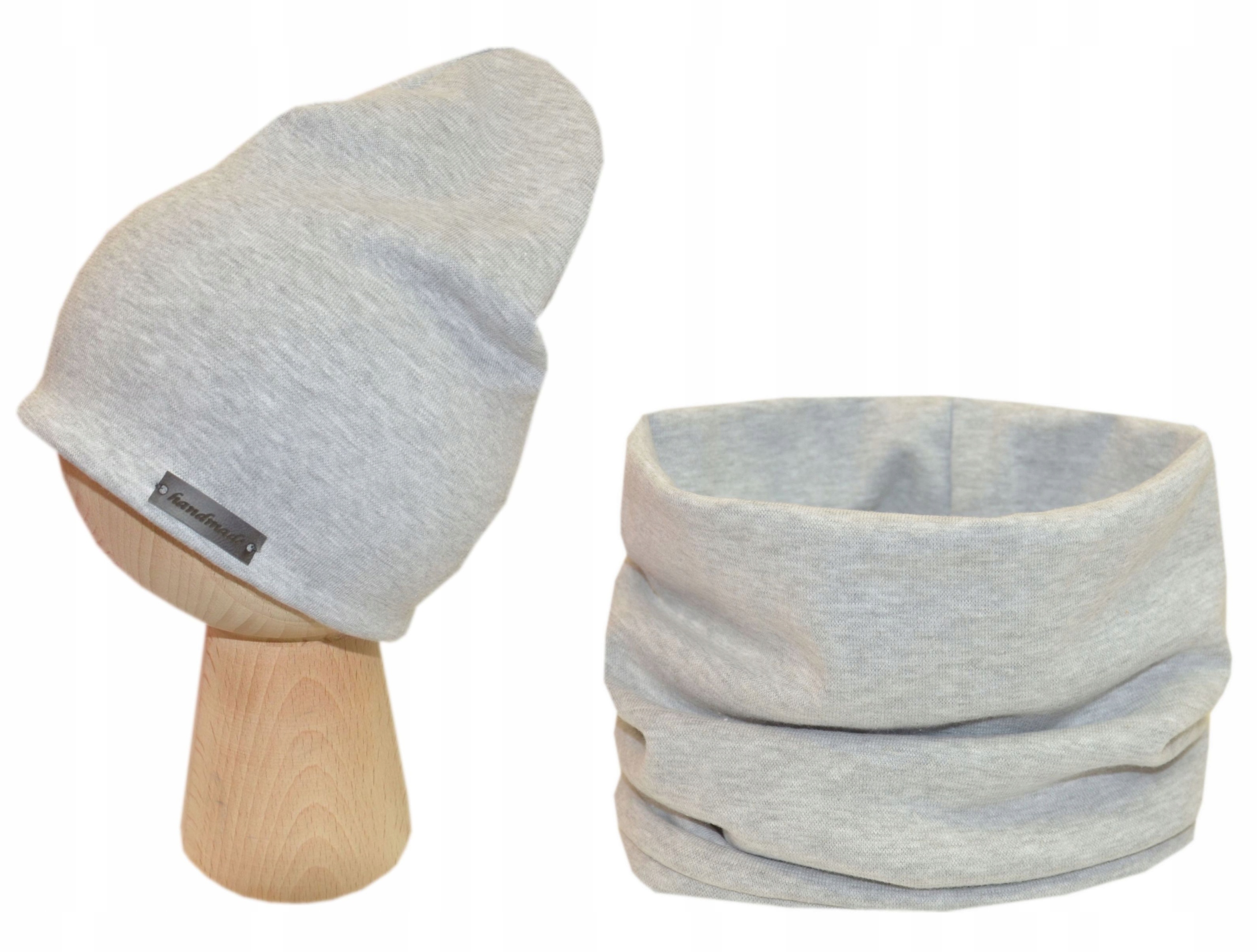 

Komplet czapka i komin gładka 50-54cm szary