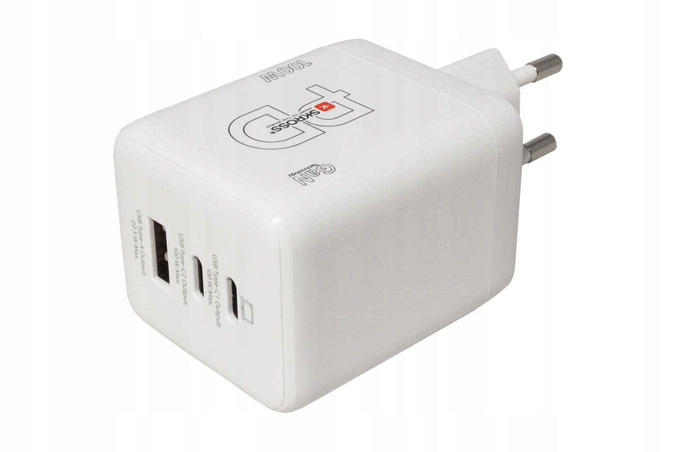 Skross Napájecí adaptér síťový (230V)-2x Usb C+usb A,GaN,100W,+USB C kabel