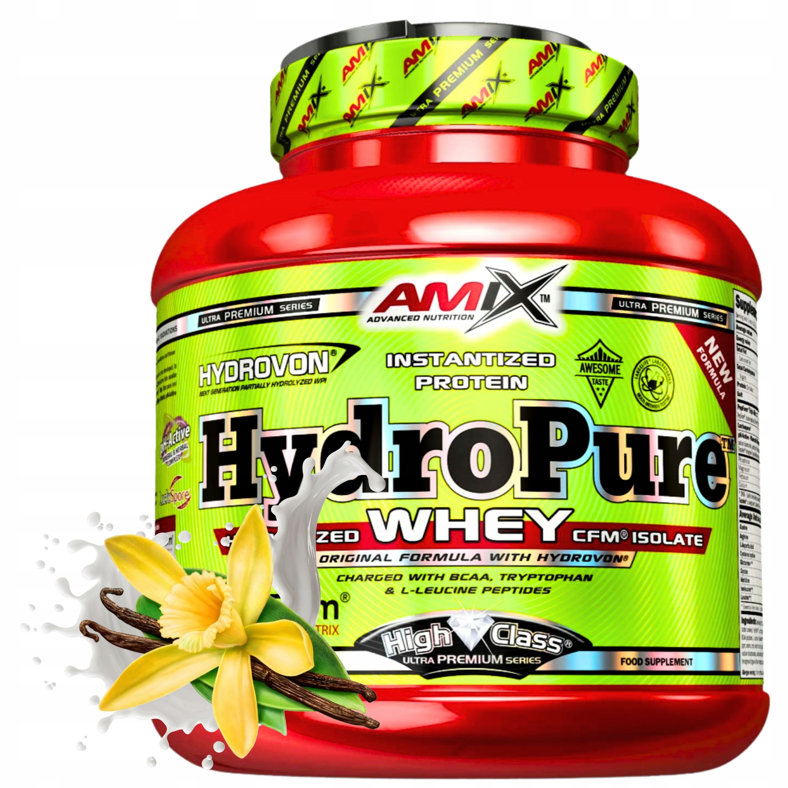 Hydrolyzát syrovátkového proteinu Wph Amix HydroPure Whey 1,6 kg Bílkoviny Vanilka