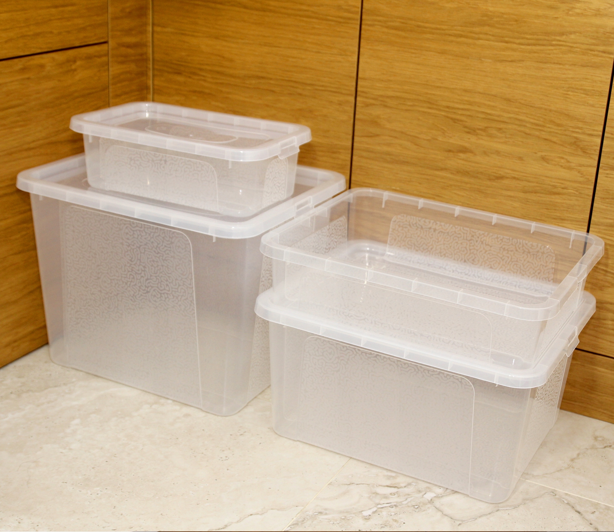 Pojemnik plastikowy 30l organizer duży z pokrywą box zamykany do garażu