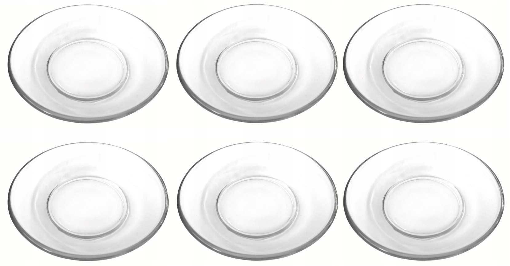 

Talerze Spodki Szklane Okrągłe 6 Szt Glasmark