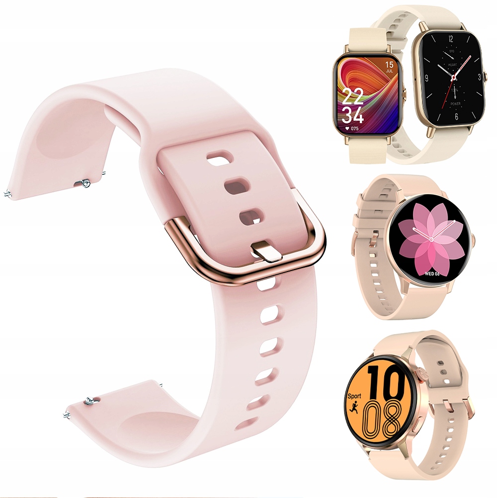 

Pasek Silikonowy Różowy Do Smartwatch DT2 DT4 DT94