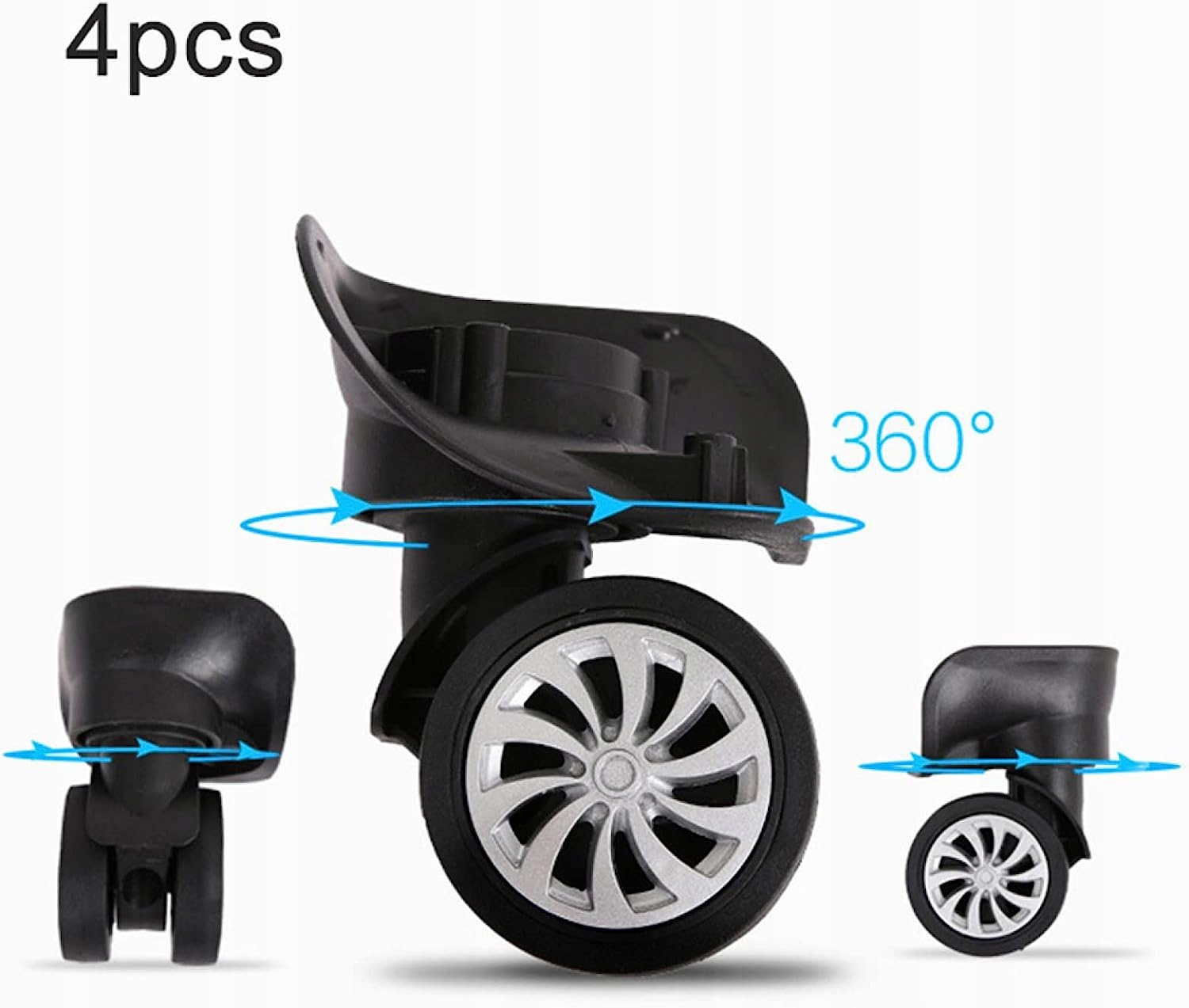 KOŁO KÓŁKA TWORZYWOWO GUMOWE WALIZKI TORBY 2 PARY Zastosowanie inne