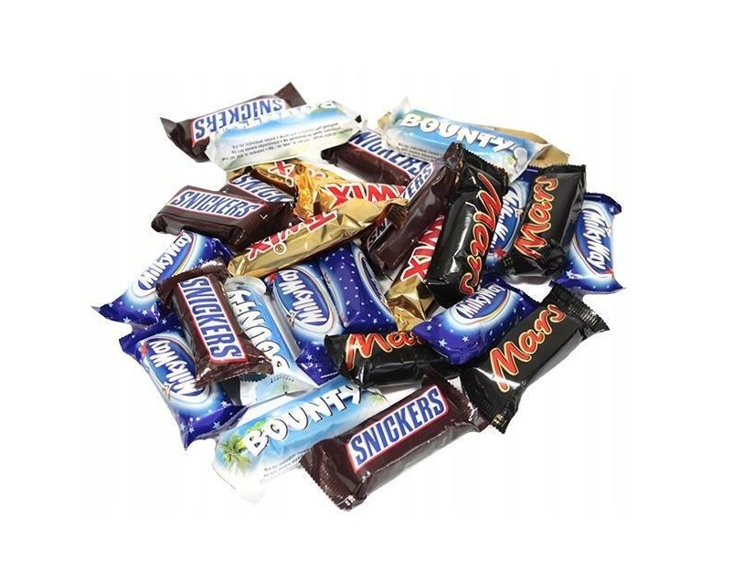 Levně Mini Tyčinky Snickers Twix Mars Milky Way Bounty Bars 1kg 1000g