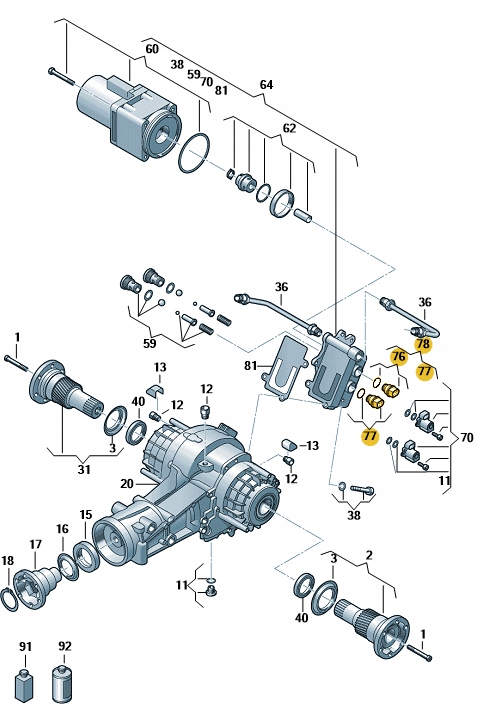 NOWY ORYGINALNY ZESTAW NAPRAWCZY CZUJNIKÓW TYLNEGO MOSTU AUDI ASO OE Numer katalogowy części 0D3598081