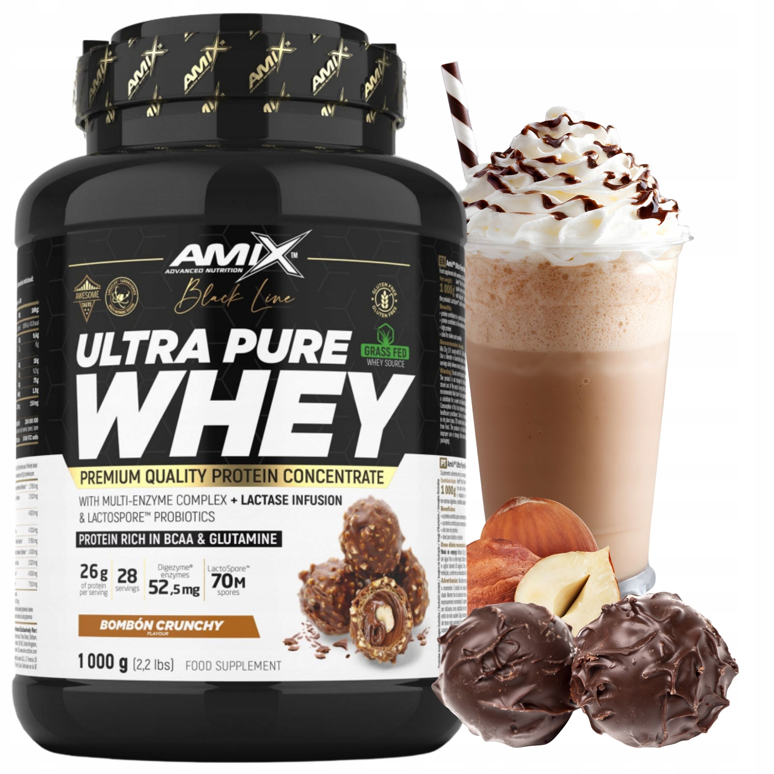 Protein Wpc Pure Whey Digezyme 1 kg Čokoládovo-oříšková