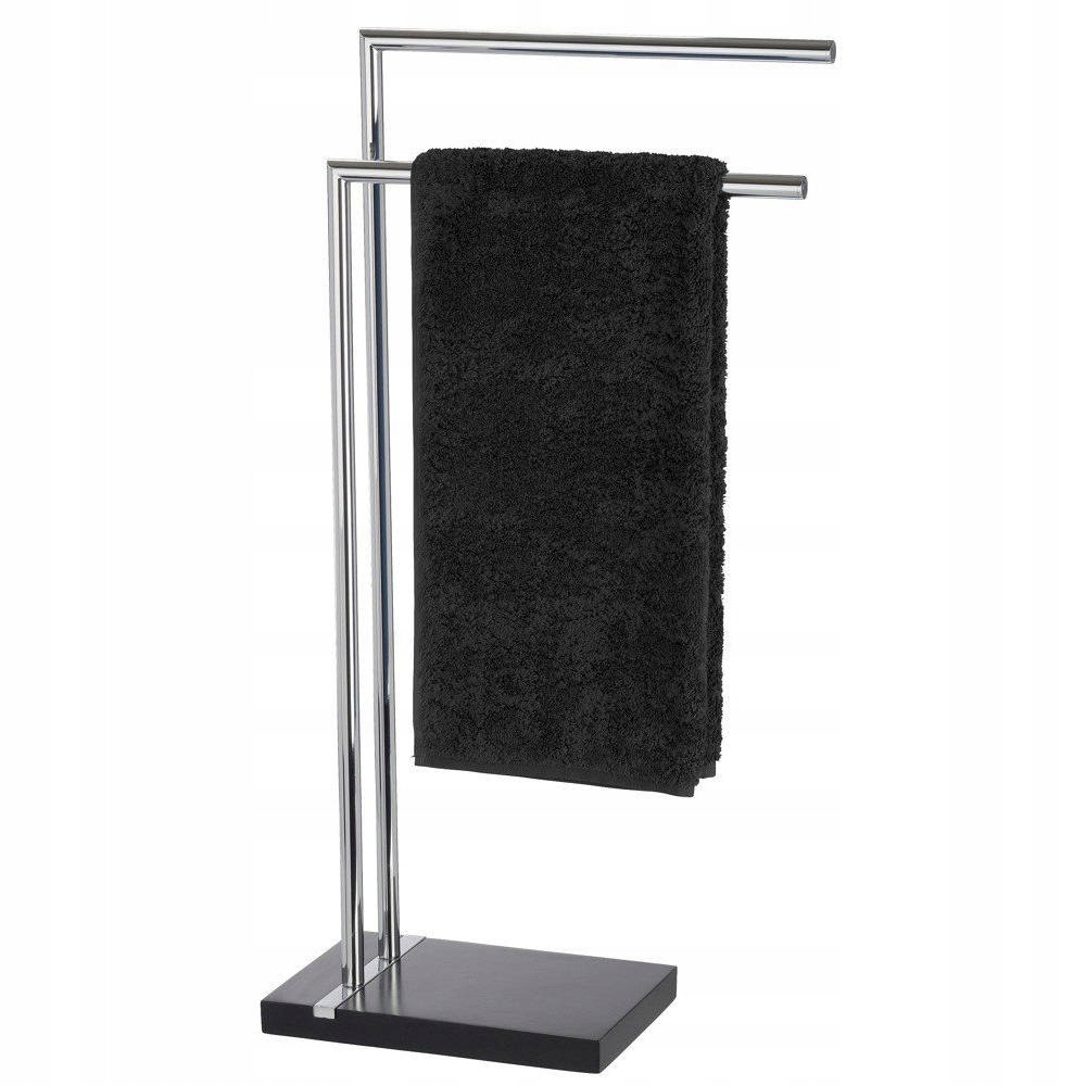 Stojan Do Kúpeľne Čierny chrómovaný 82 cm Wenko