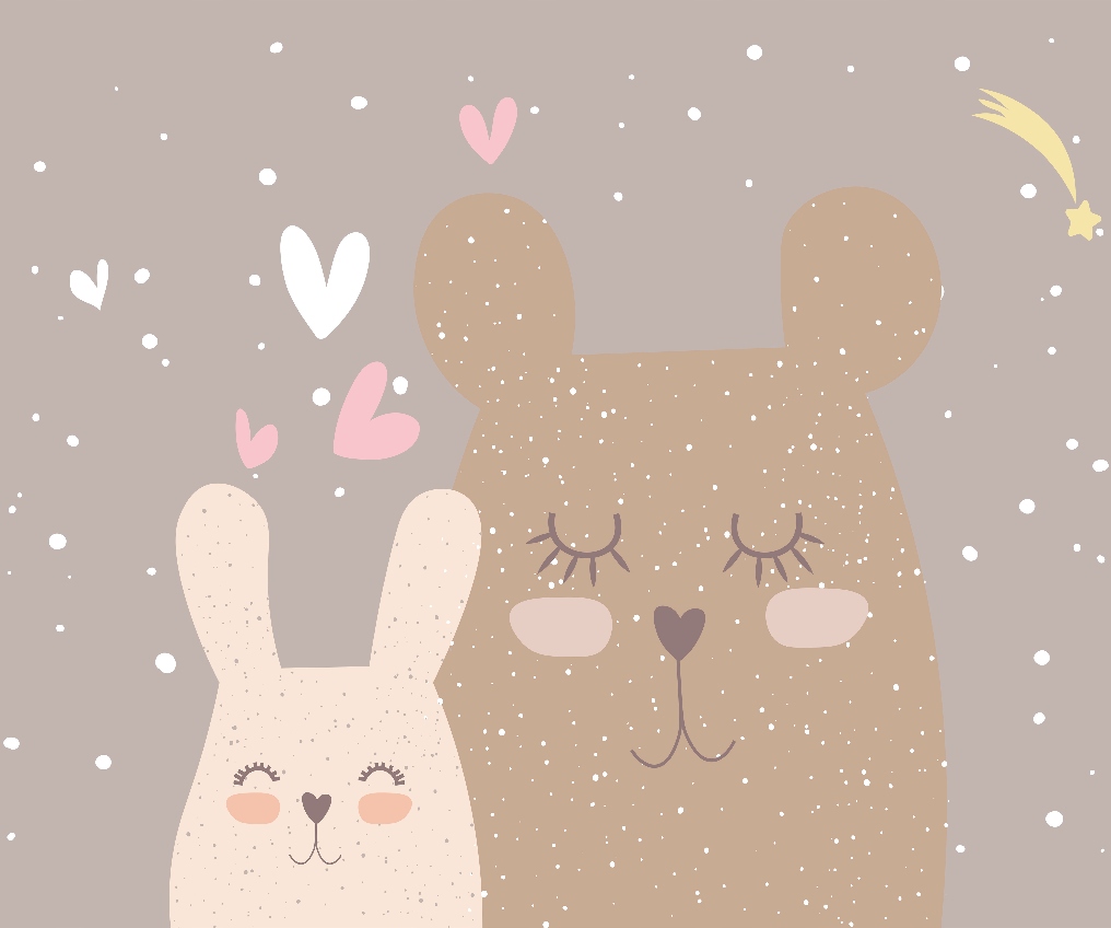 Fototapeta Spiace zajačiky 300x250 vliesová 230 g