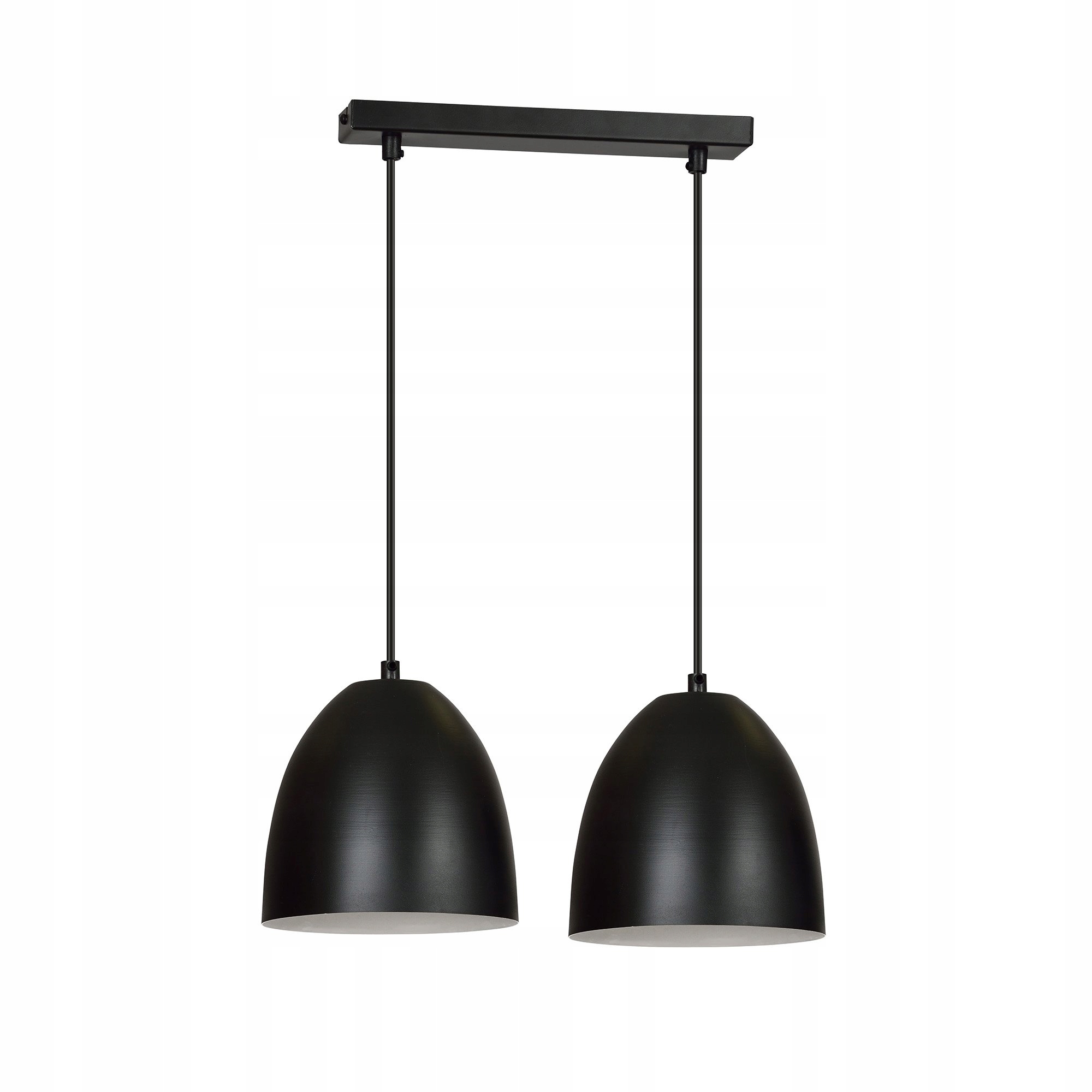 Závěsná lampa Lenox dvojitá černá bílá, kov, loft, industriální vintage