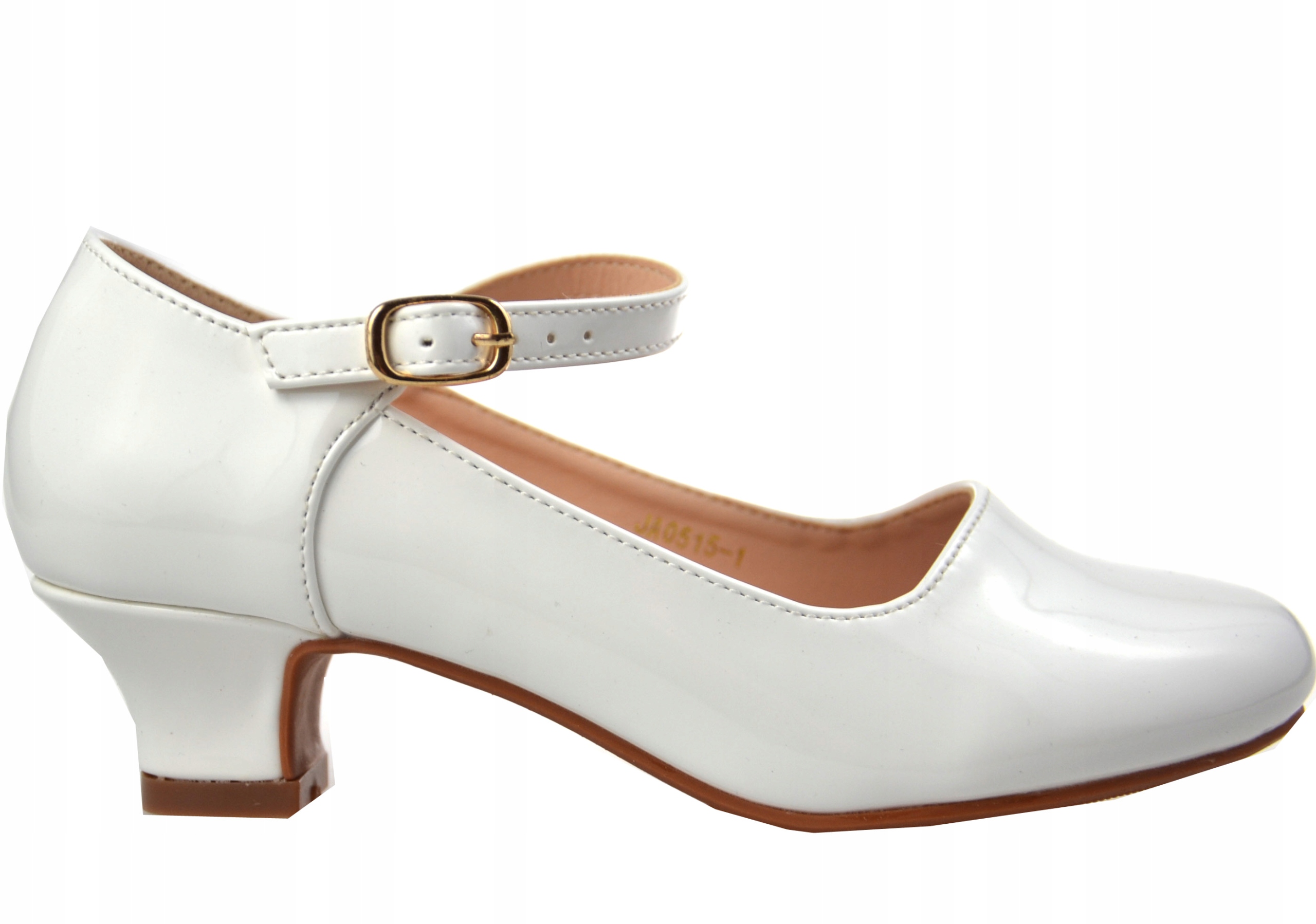 PANTOFELKI Komunijne obcas LAKIER SKÓRA BIAŁE r28 Marka Inna marka