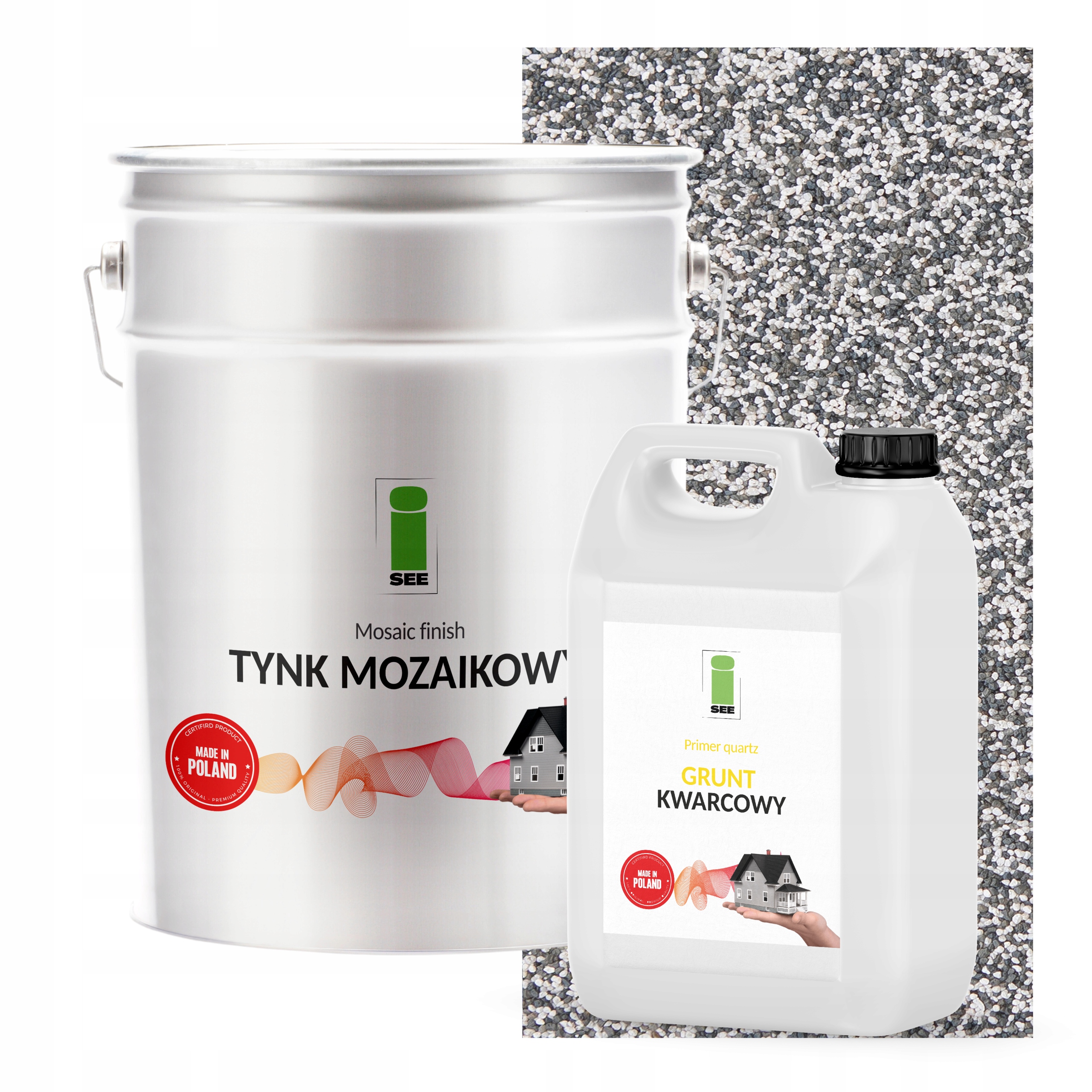 Mozaiková Omietka Svetlá 25 Kg Základný Náter Vo Farbe Sada Na 6,6 m2