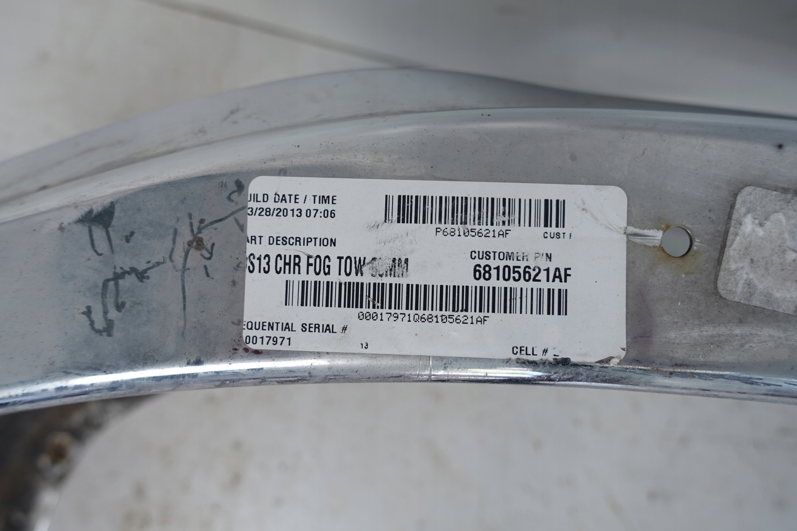 bumper front front DODGE RAM 1500 2013