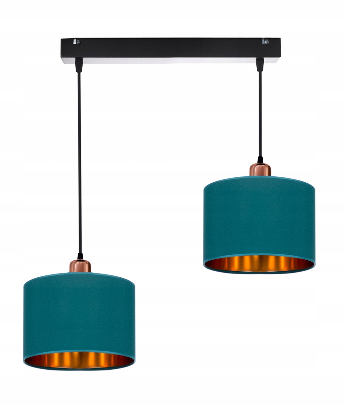 

Lampa Wisząca Sufitowa Żyrandol Turkusowo - Złoty