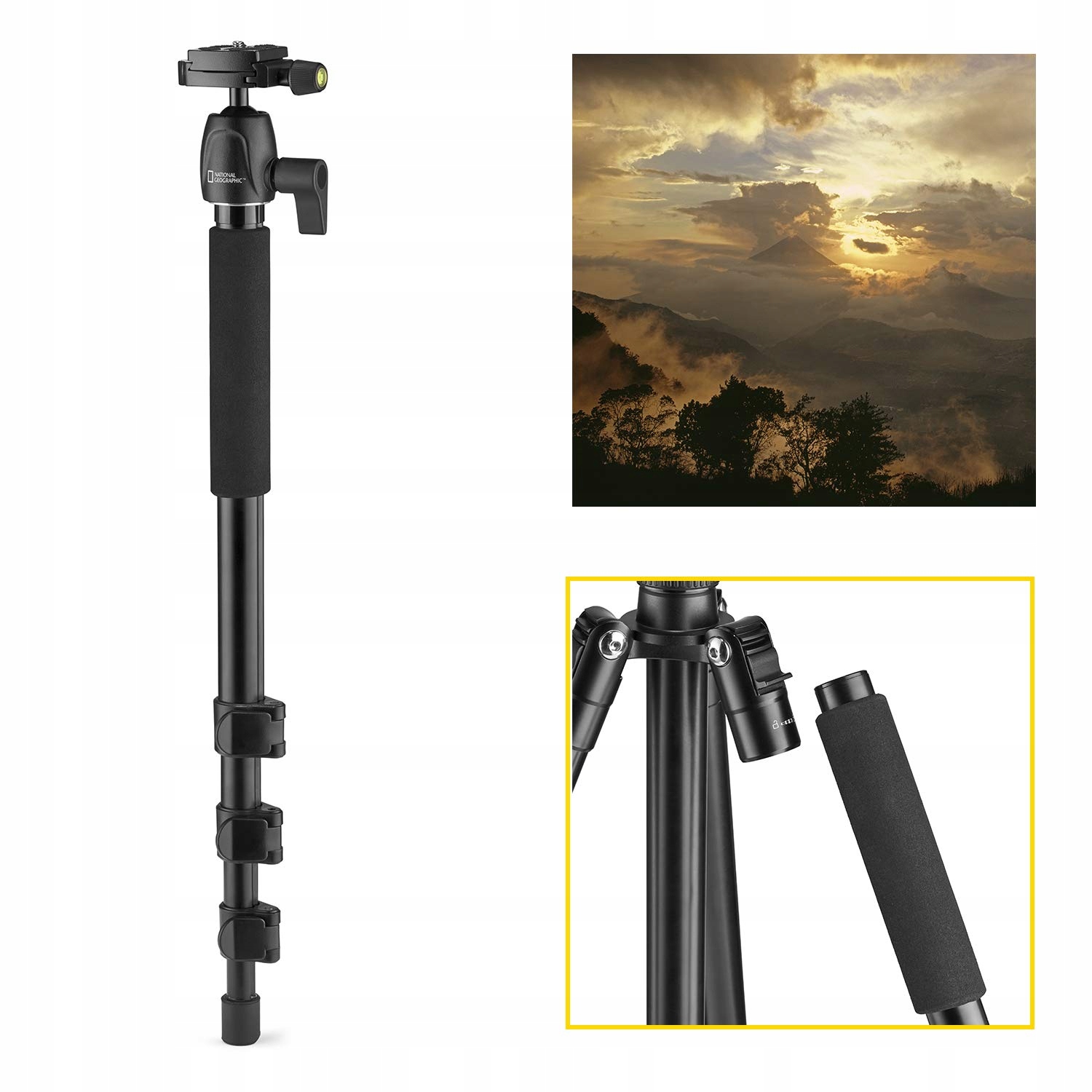 NATIONAL GEOGRAPHIC Statyw Podróżny Z Monopodem Aluminiowy Do 6kg — miniatura 5