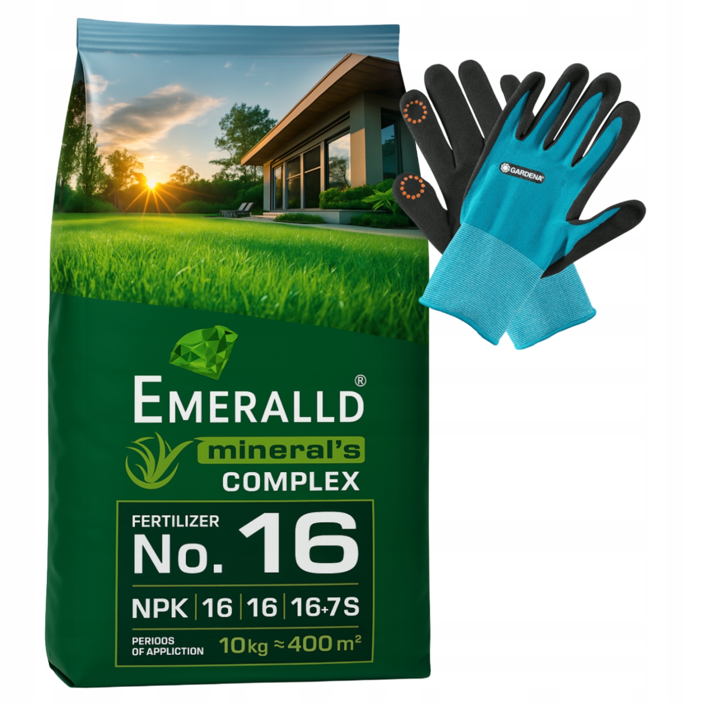 Minerální hnojivo Emeralld Minerals No16 Npk 20 kg rukavice Bonus