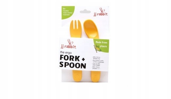 JJ Rabbit : EkoSztućce ergoFork+Spoon Żółte Marka inna
