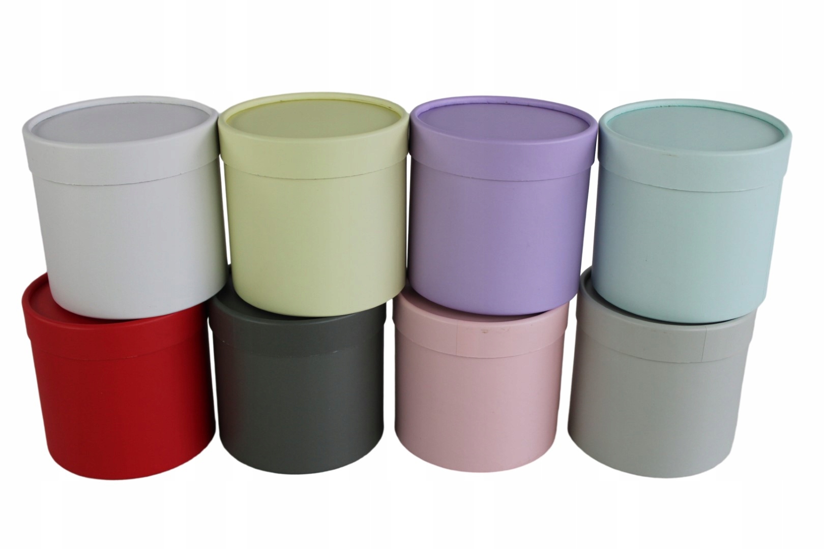 POJEMNIK PUDEŁKO PAPIEROWE PREZENTOWE FLOWER BOX NA KWIATY PREZENT Kolor biały