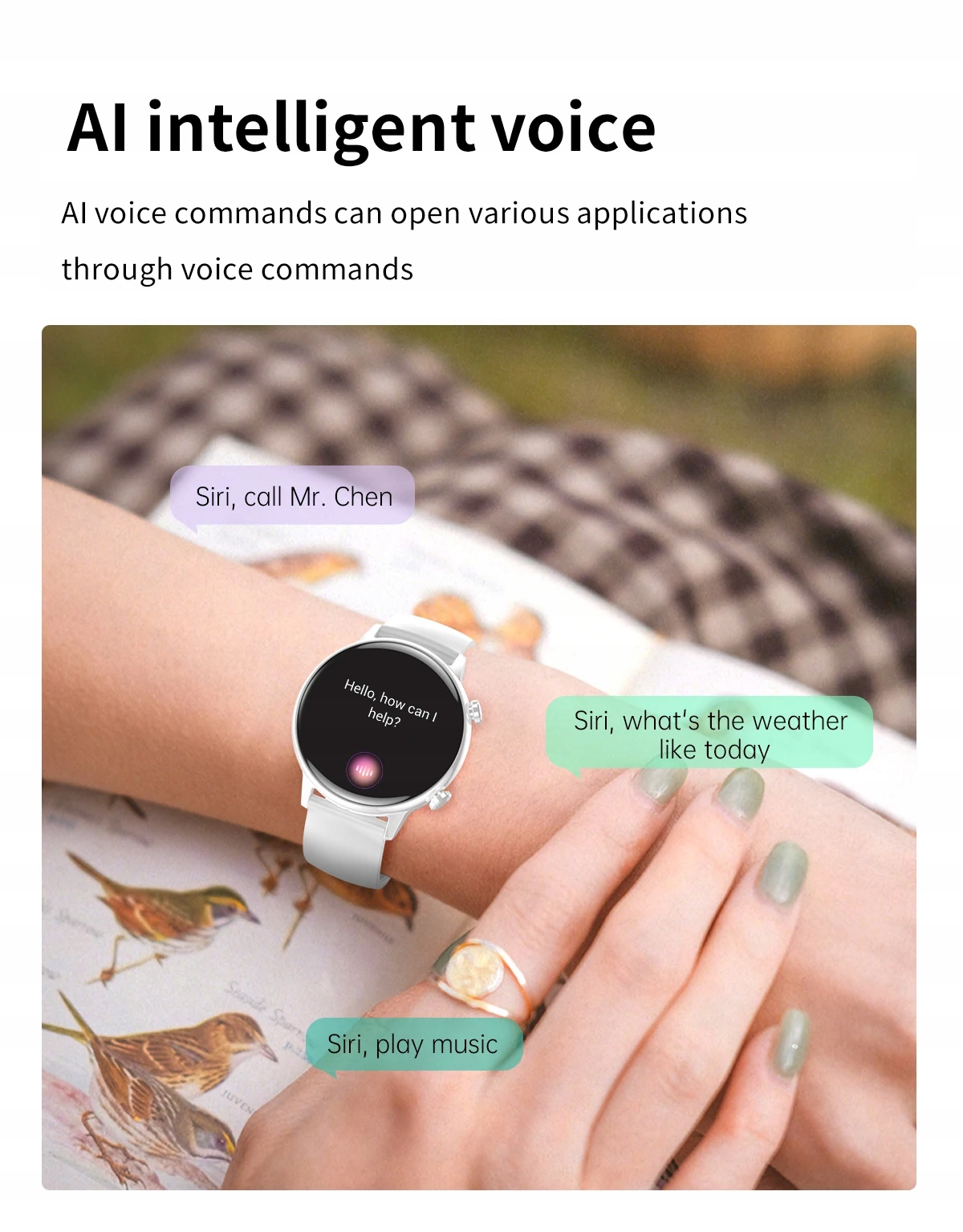 Inteligentny zegarek NFC Obsługa płatności offline Przypomnienie o niestandardowych wybieraniach numerów Materiał paska guma