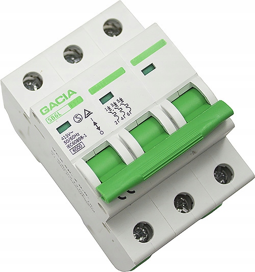 C 16A 3FAZ WYLACZNIK NADPRADOWY BEZPIECZNIK GACIA