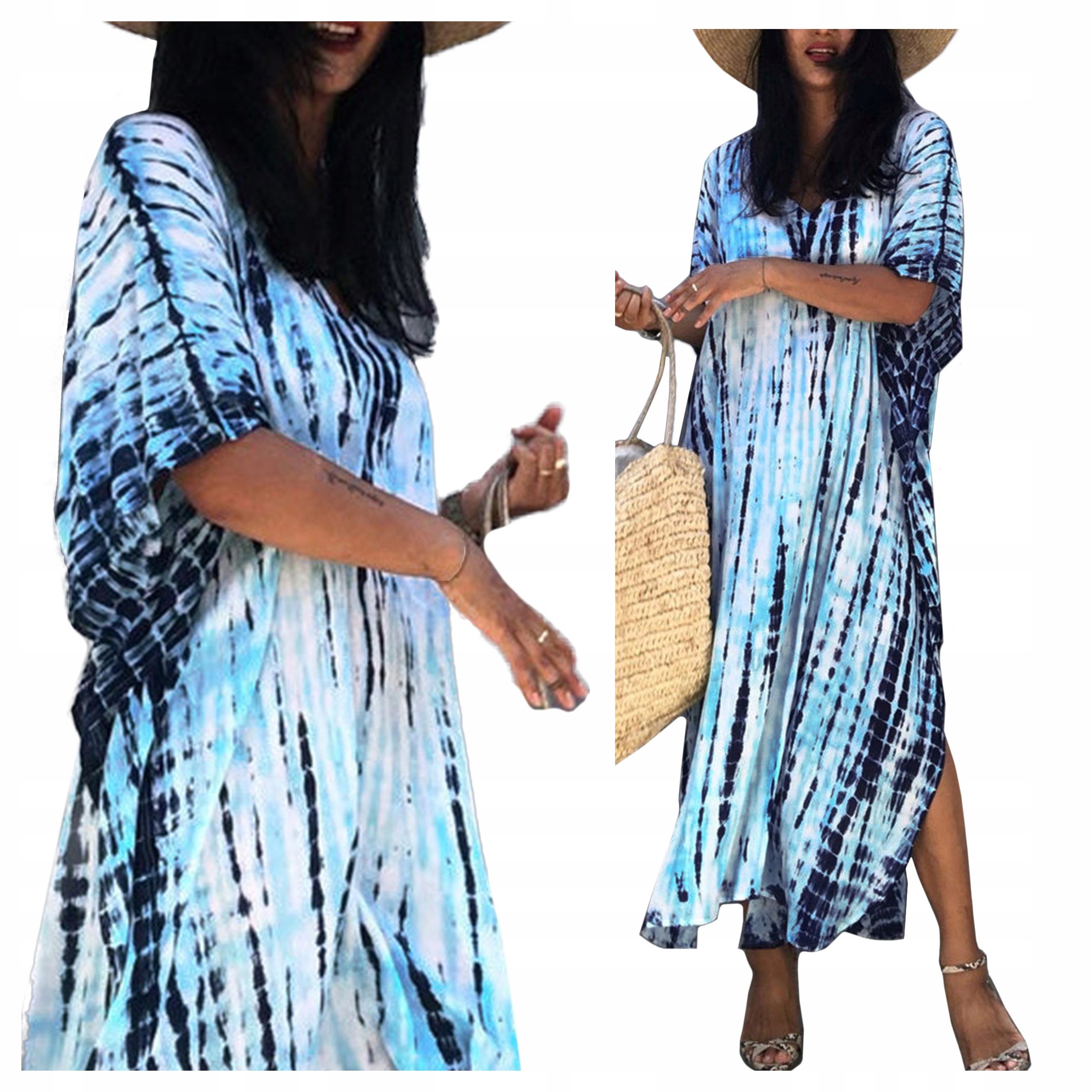 Sukienka Pareo na plażę Plażowe długa Letnia narzutka tunika Boho