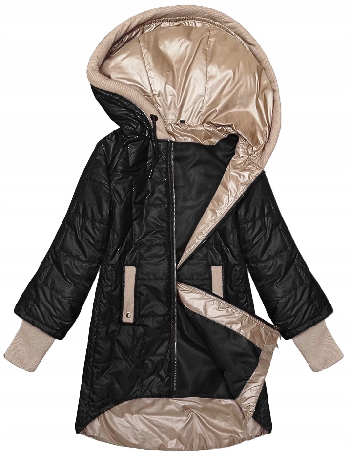 B8345 Černá S Kapucí S Kapucí 46