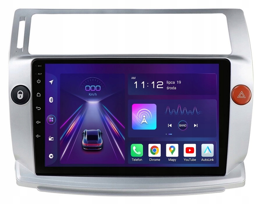 Navigace Rádio 2DIN Android Citroen C4 1 A 8/256 Gb Dsp Carplay Lte