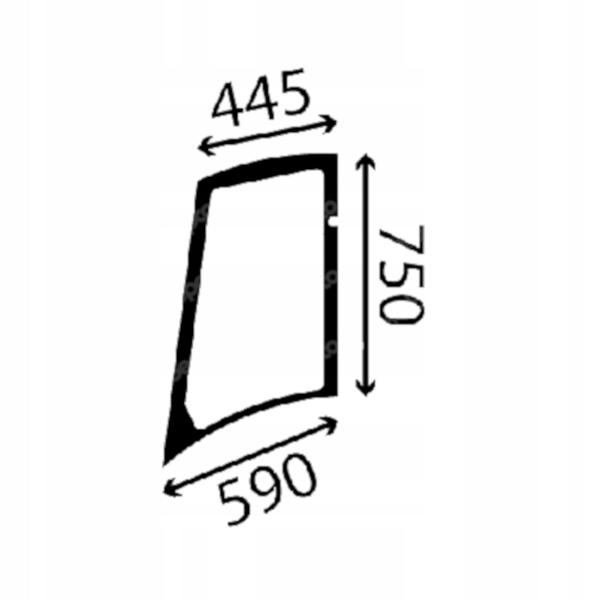 sklo Yanmar dveře horní levé 116937