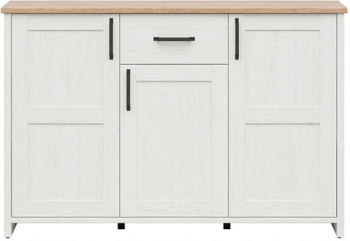 Komoda Biała z Szufladą Loksa Black Red White