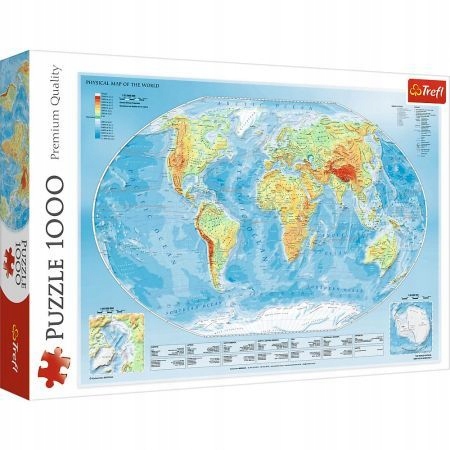

Puzzle 1000 El - Mapa fizyczna świata Trefl 104639