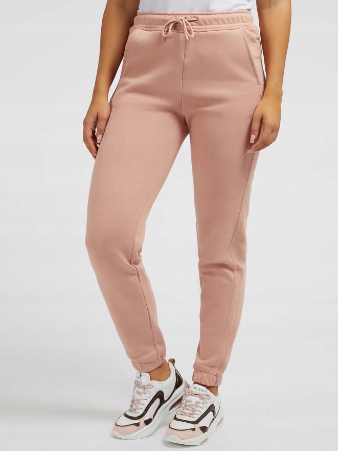 Guess Růžové Tepláky S Elastickým Pasem A Logem XL Gga