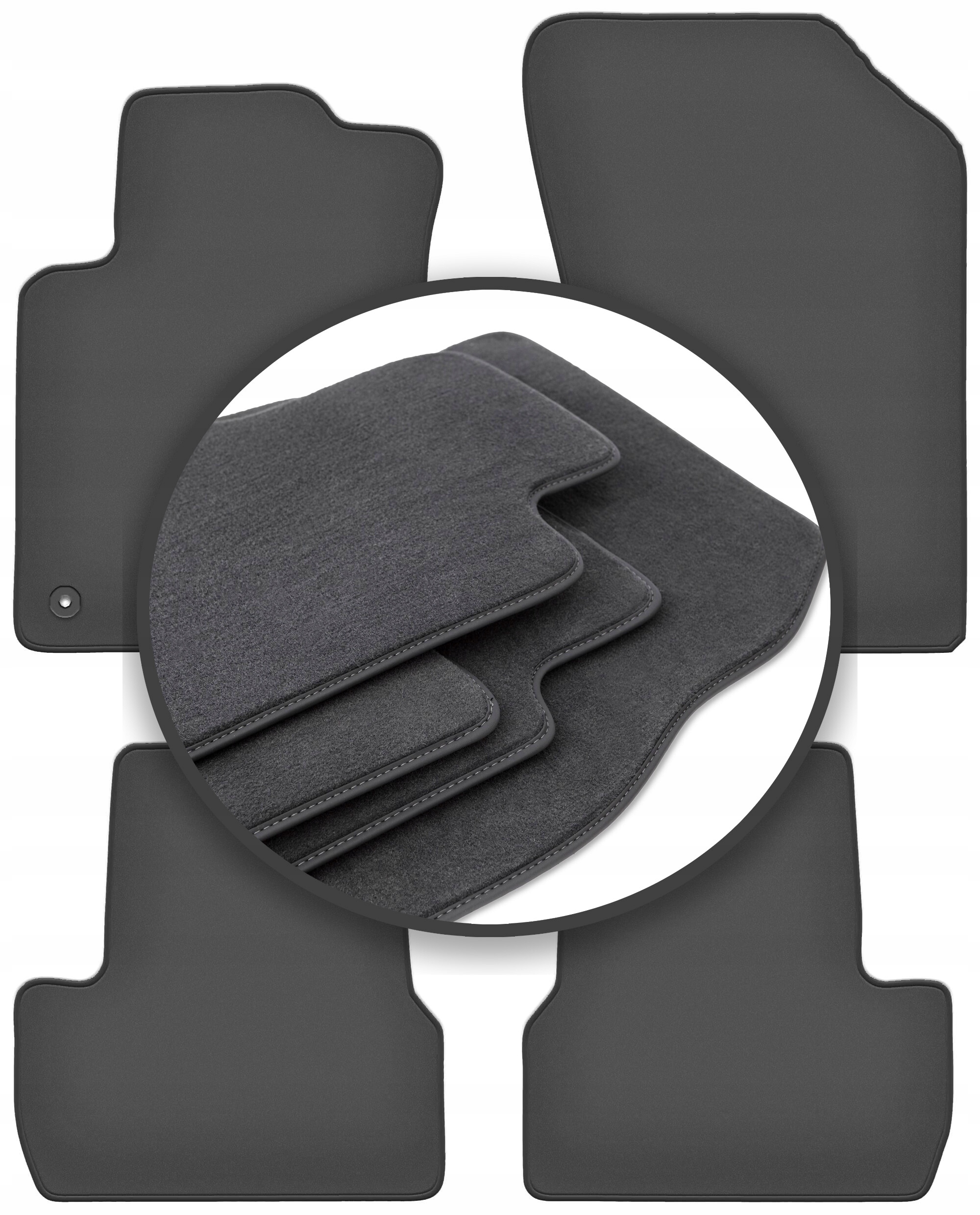Koberce do auta sivé, hrubé Citroen C3 II hatchback 09-16