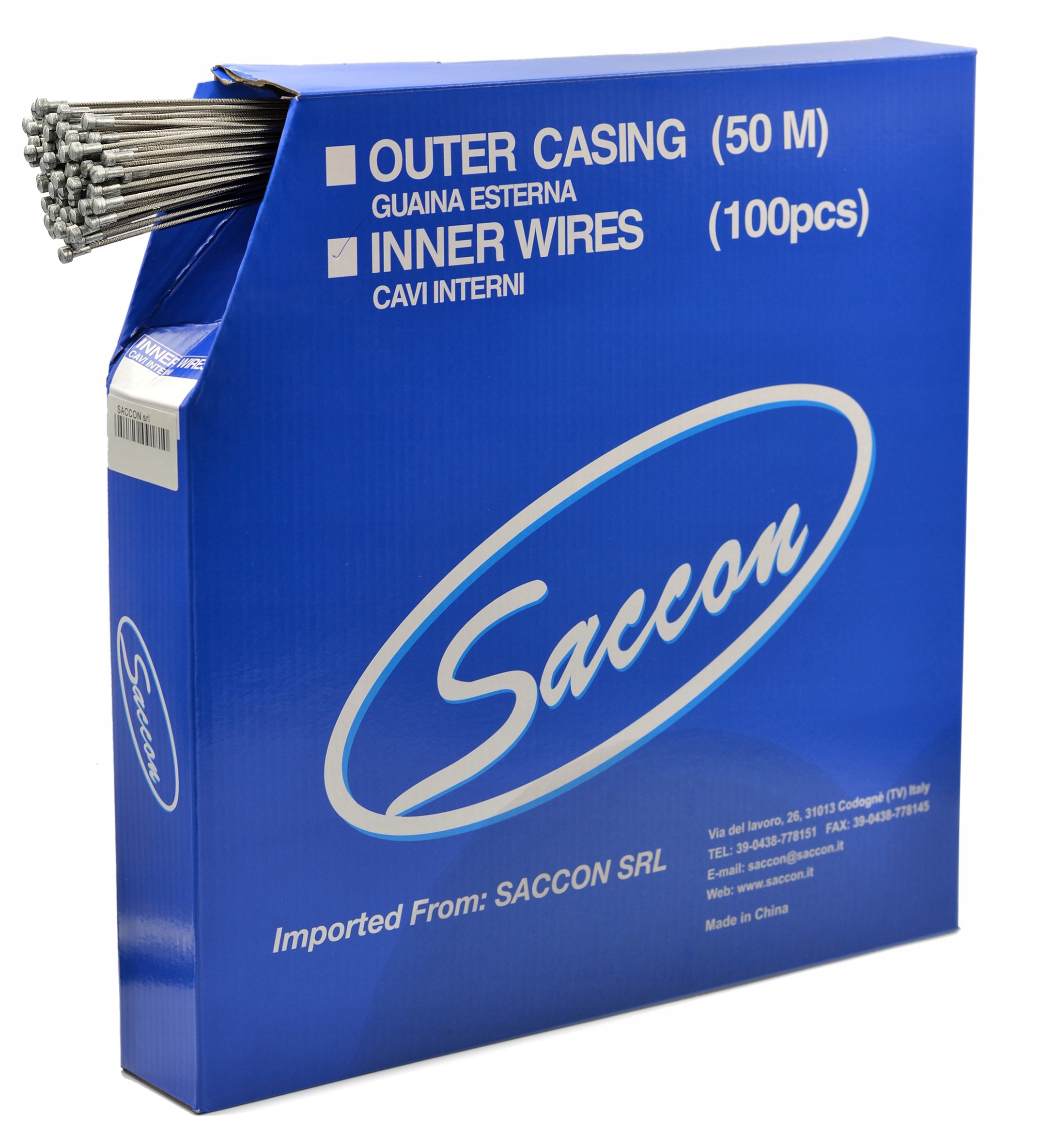 100x Brzdové lanko přední silnice 85 cm Nerezová Krabička