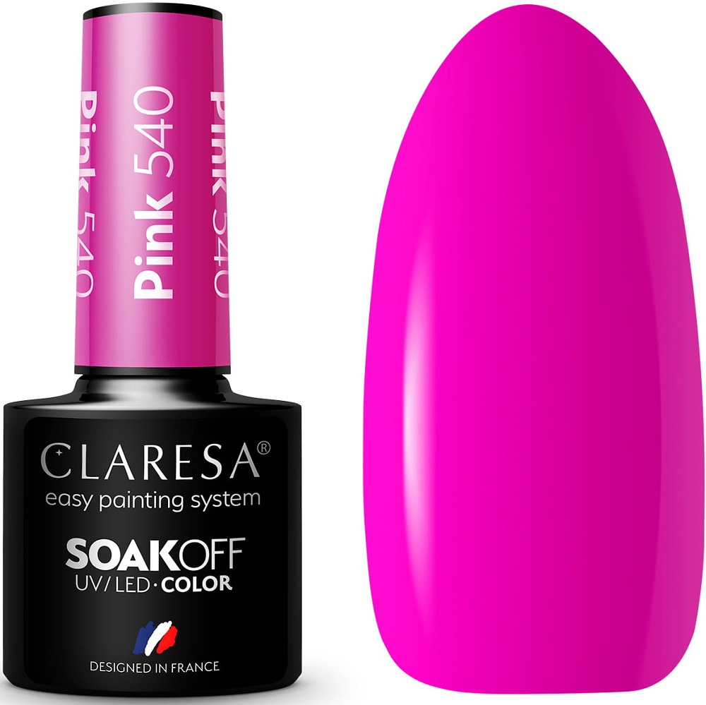 

Claresa Lakier Hybrydowy Pink 540 Rubinowy Róż 5g
