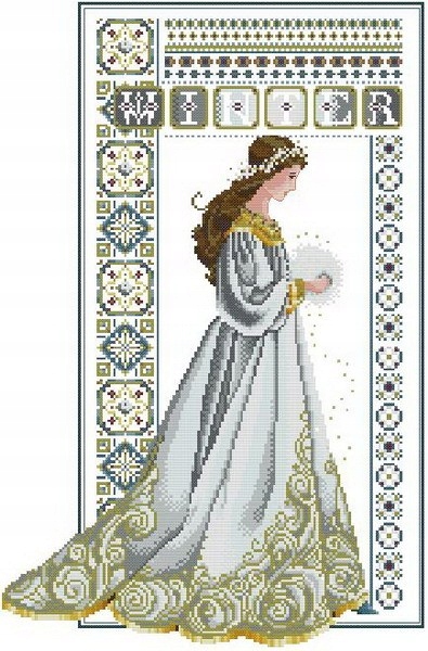 Křížková výšivka počítaná sada (kanva, mulina)