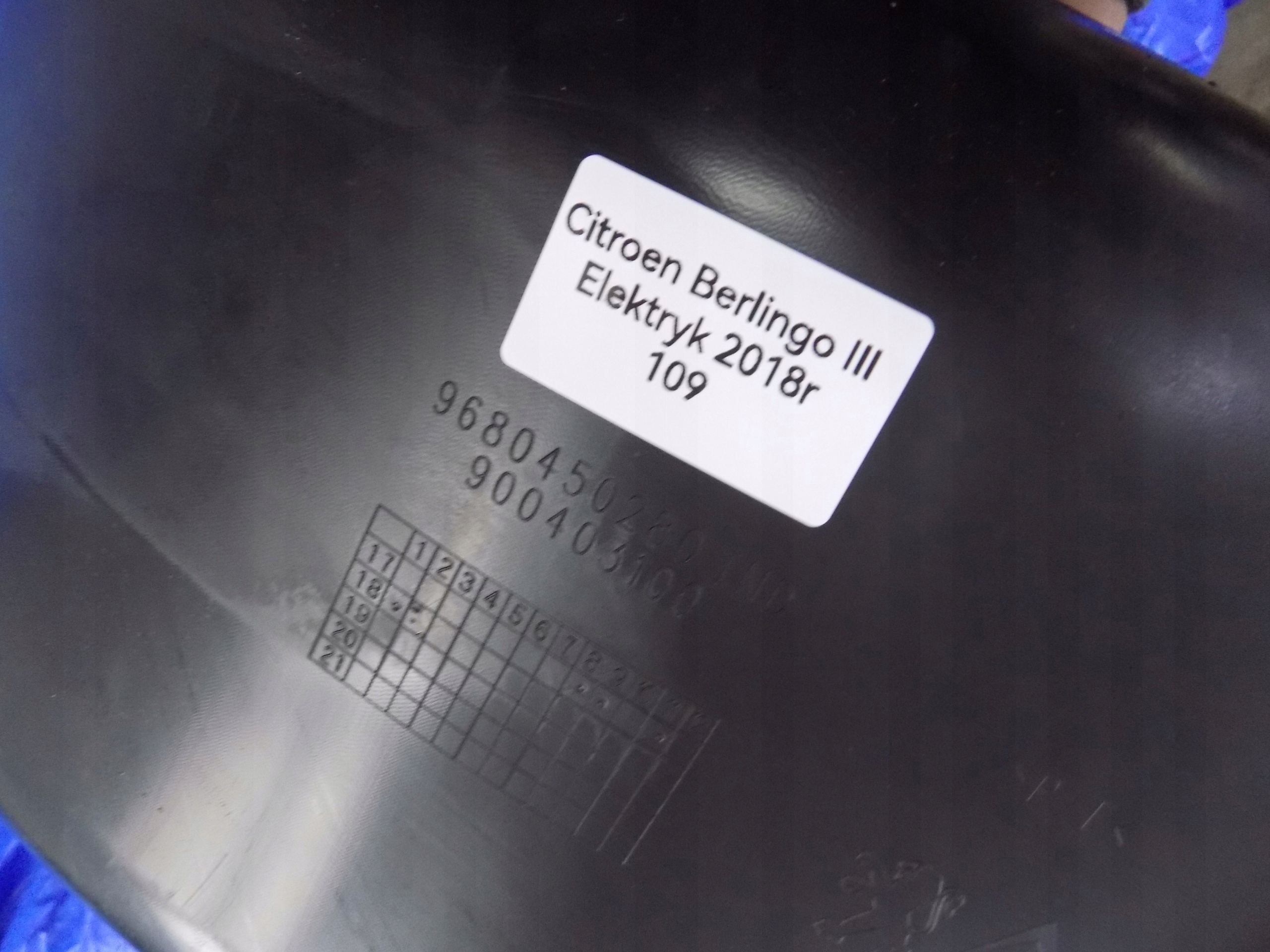 mudguard right rear part right BERLINGO III PARTNER 18R
