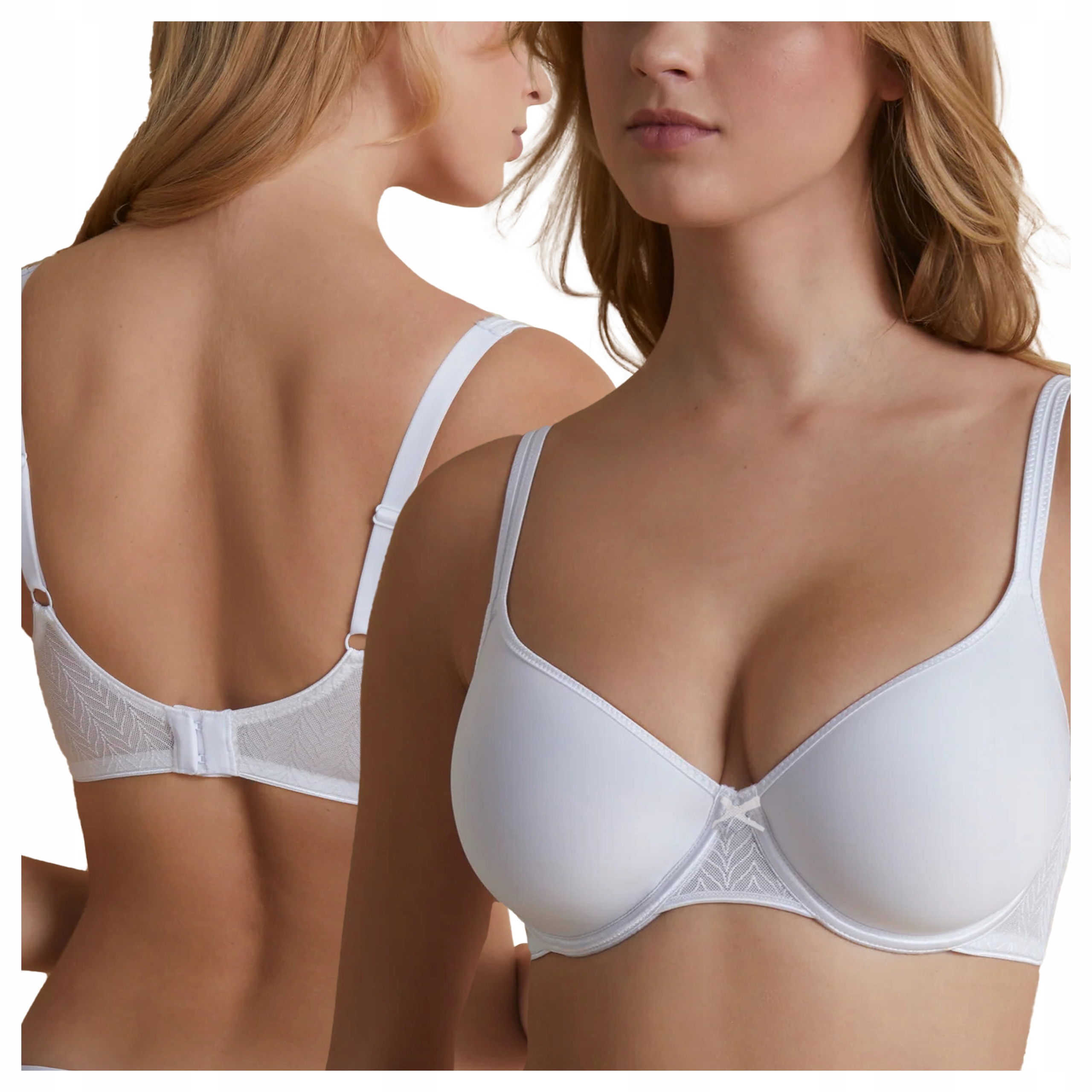 Dámská podprsenka Vyztužená podprsenka Hladká Nastavitelná Fabiola Bílá 75C