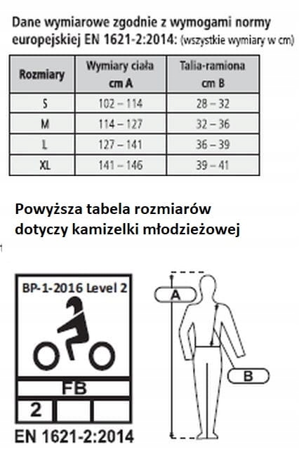 Kamizelka ochronna żółwik START młodzieżowa Marka inna