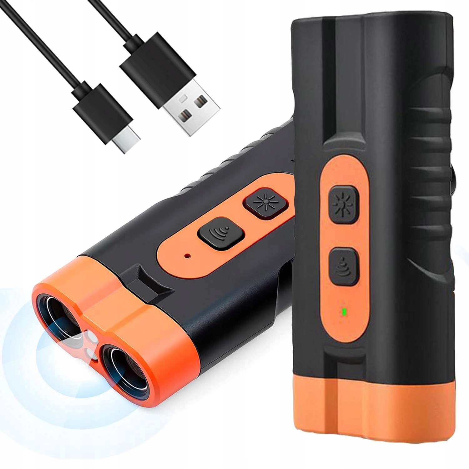 Levně Ultrazvukový odpuzovač psů proti štěkání s Led svítilnou 9 m