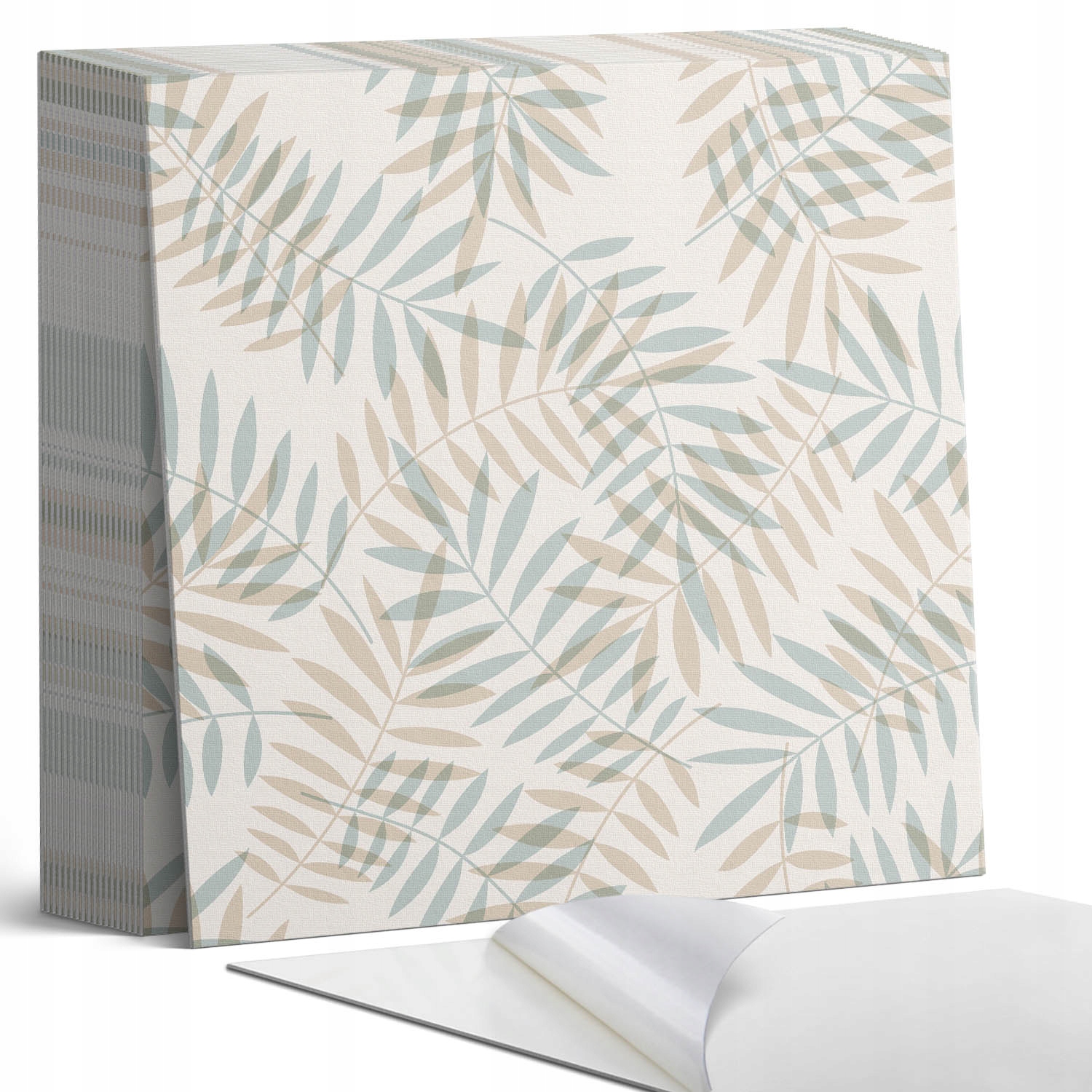 Sada Pvc dlaždic s listovým vzorem v tlumeném tónu 20 x 20 x 20 cm