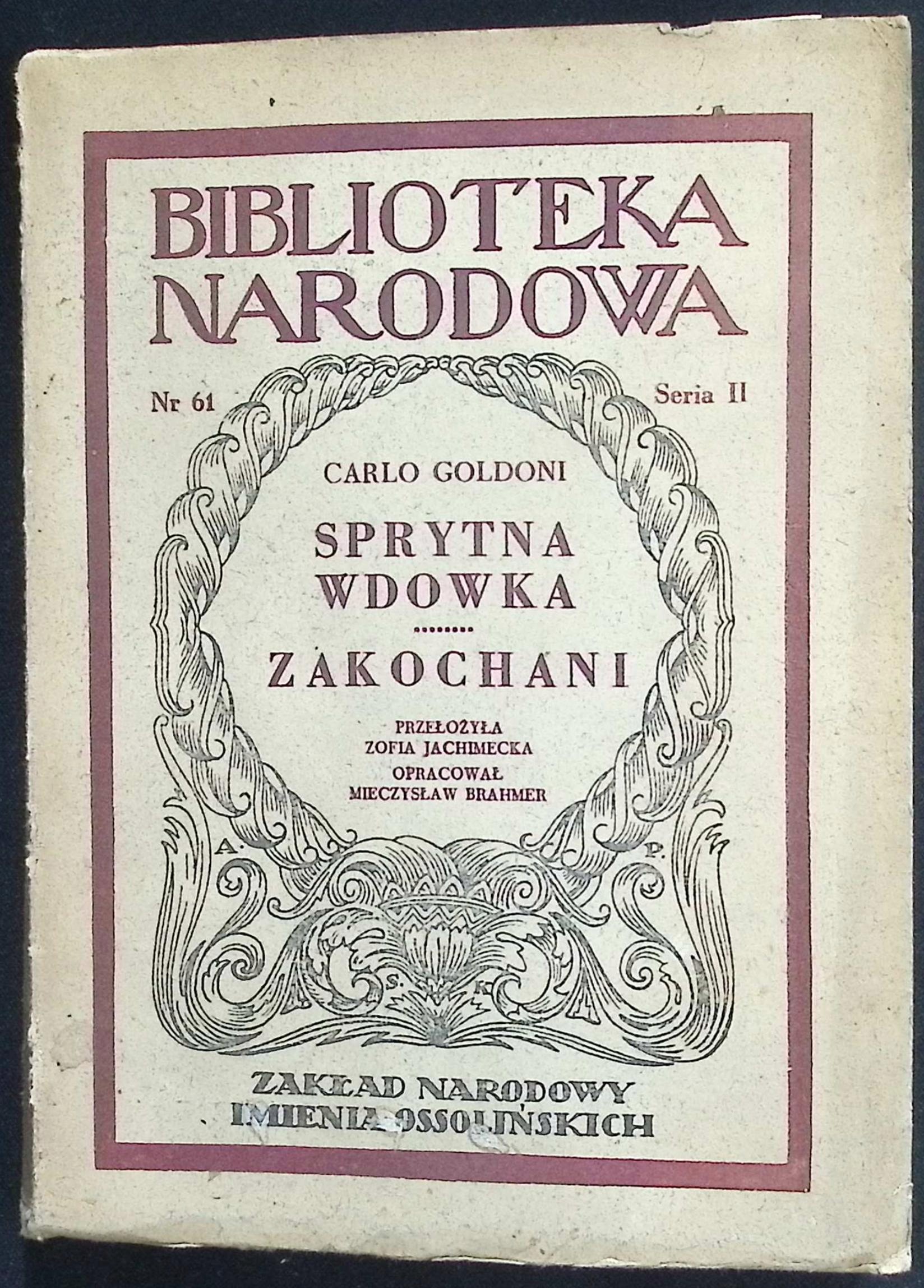 Sprytna wdówka. Zakochani Carlo Goldoni