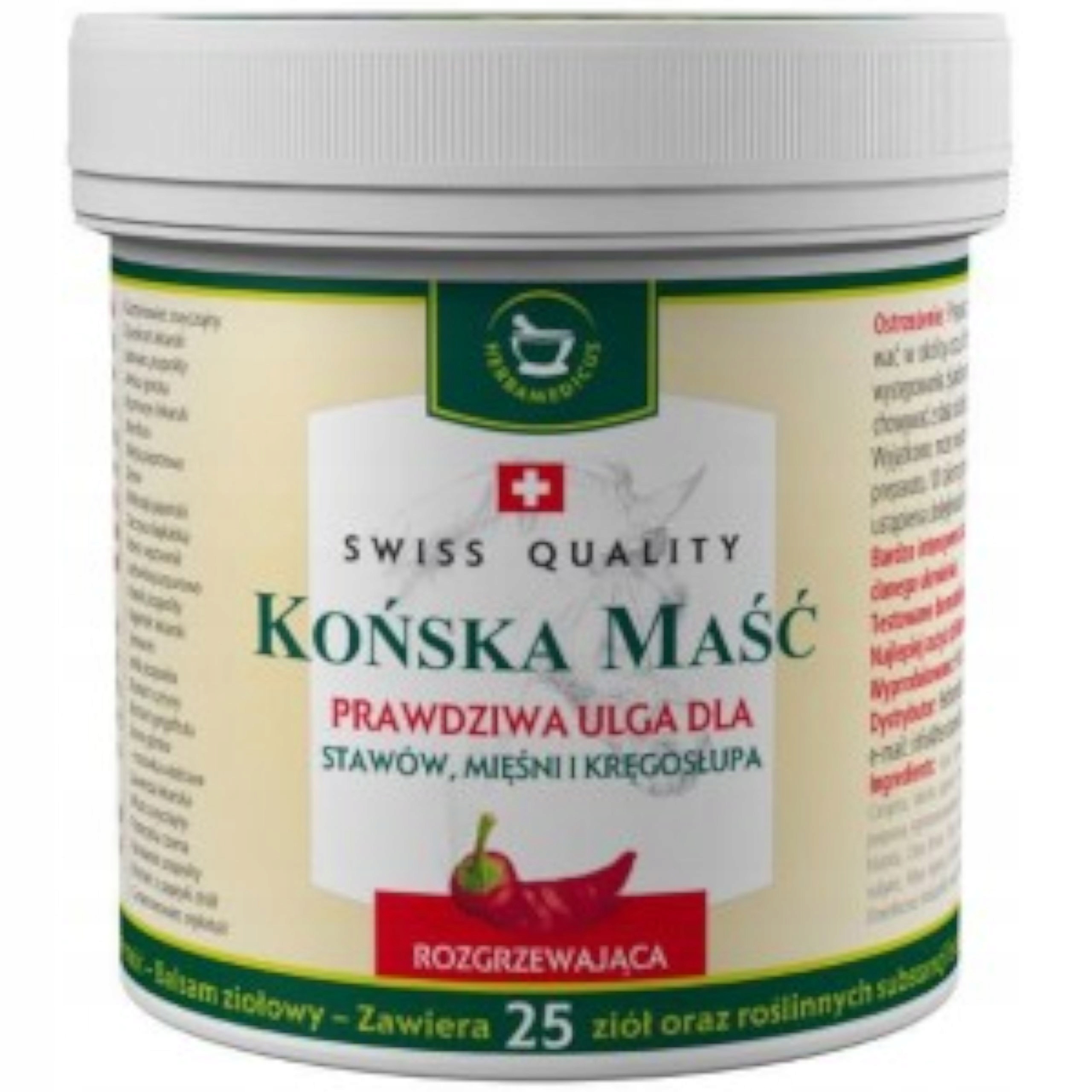 

Maść końska rozgrzewająca Szwajcarska 150ml