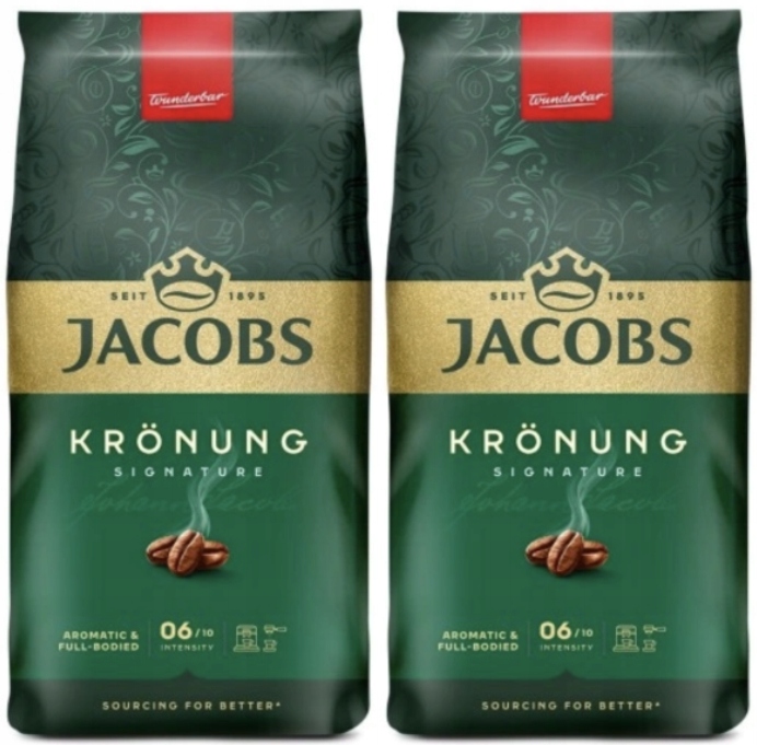 Levně Jacobs Kronung Cafe Crema káva 2x1 kg