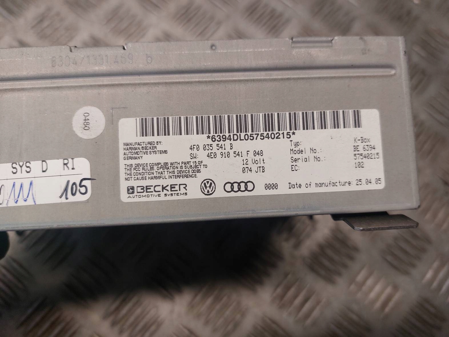 amplifier RADIA AUDI A6 C6 4F0035541B