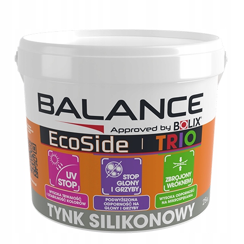 Bolix-tynk Silikonowy Balance 25 kg EcoSide Baza 30 Paleta 27 Szt