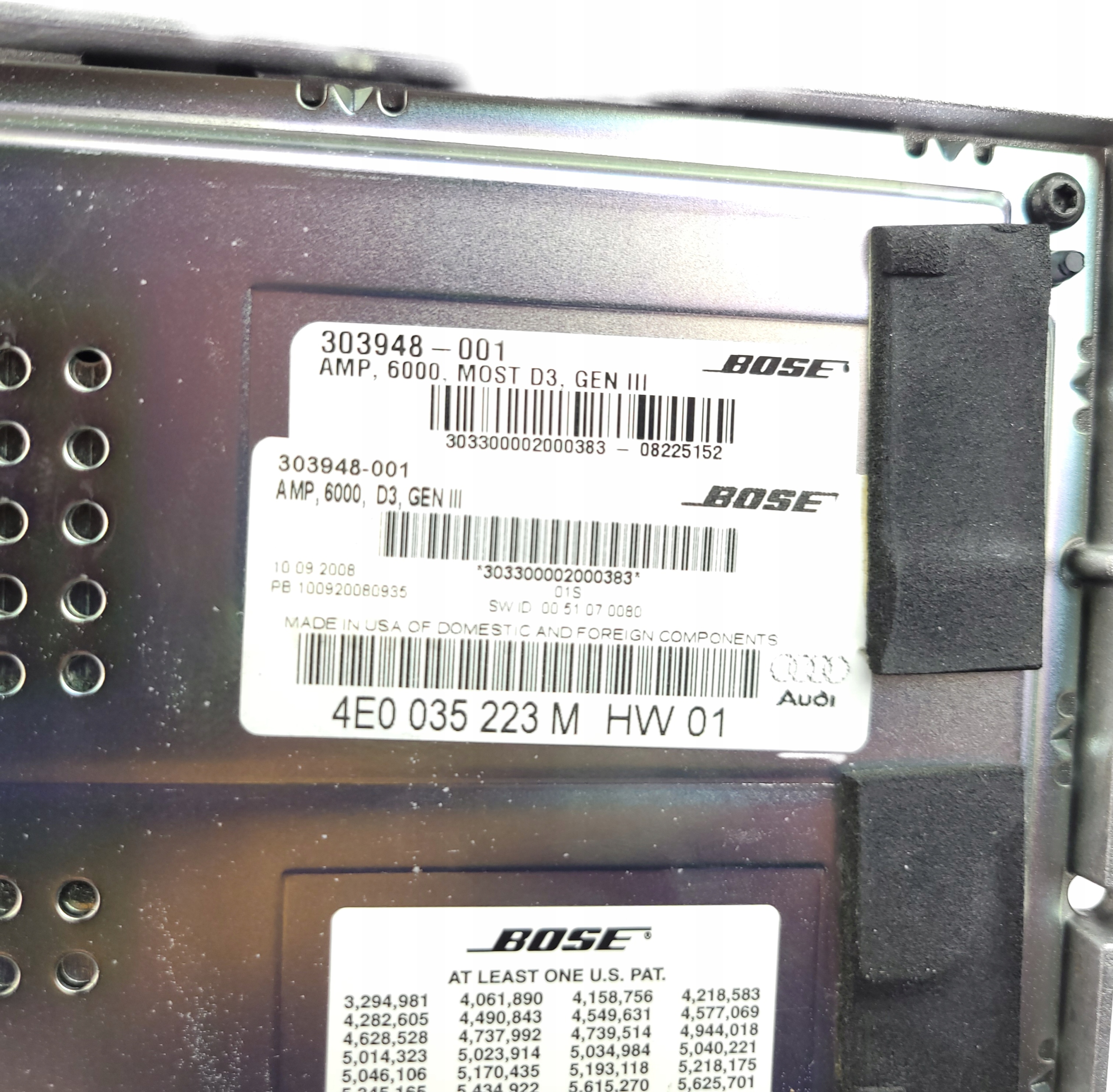 AUDI A8 D3 LIFT module control unit amplifier BOSE 3G HIGH 4E0035223M