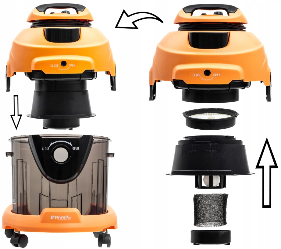 SUPER ODKURZACZ PIORĄCY 2000W MAX MOCY SSANIA RIWALL FUNKCJA PRANIA DYWANÓW Rodzaj piorący