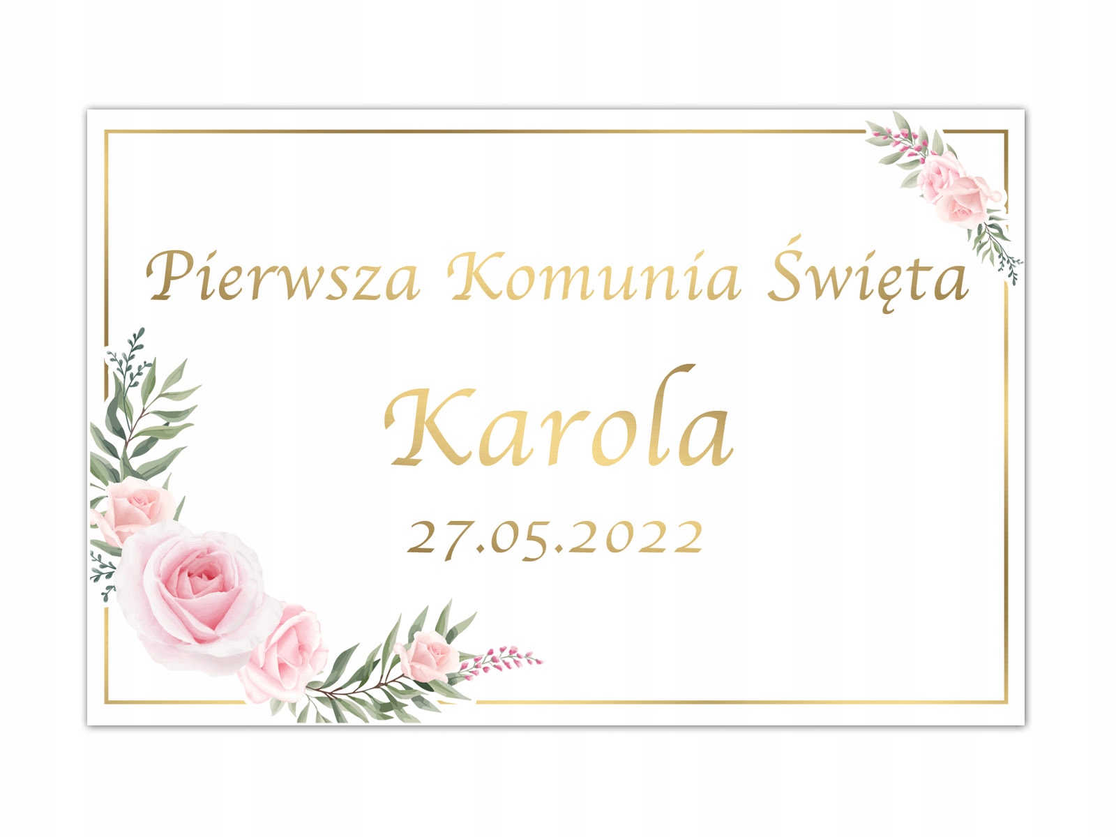 

Duży plakat komunijny Personalizowany 90x60cm