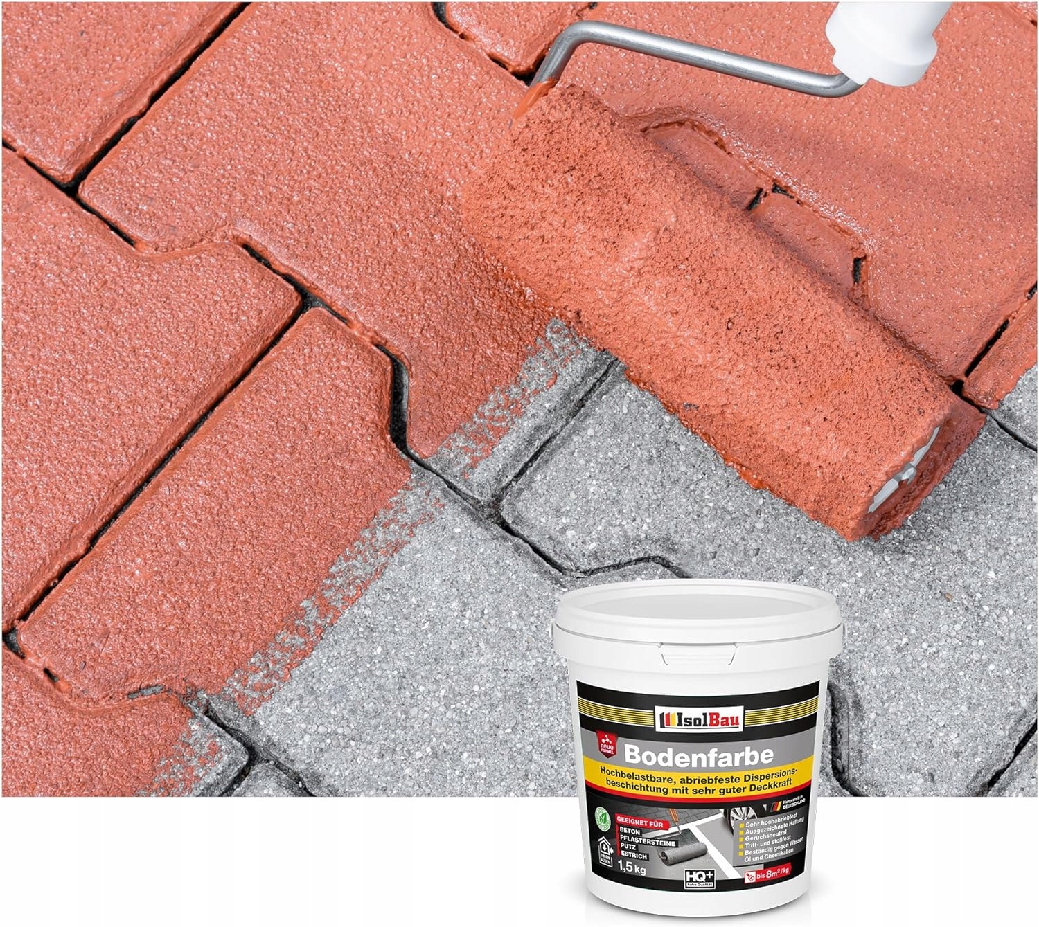 Farba Drogowa do Betonu Kostki Drewna Metalu Uniwersalna 7kg Ceglana